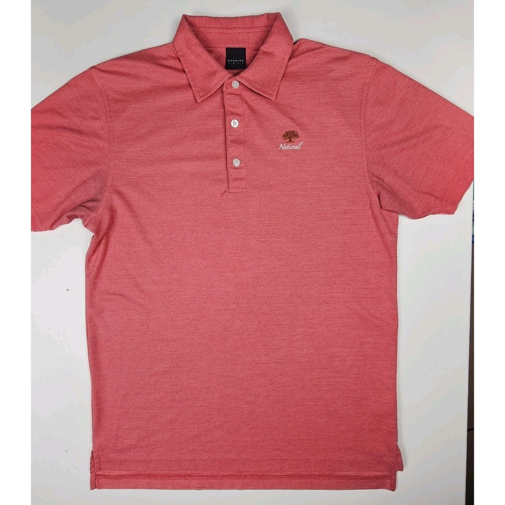 Dunning‎ Golf National Polo Shirt Mens Large Red Short Sleeve Logo